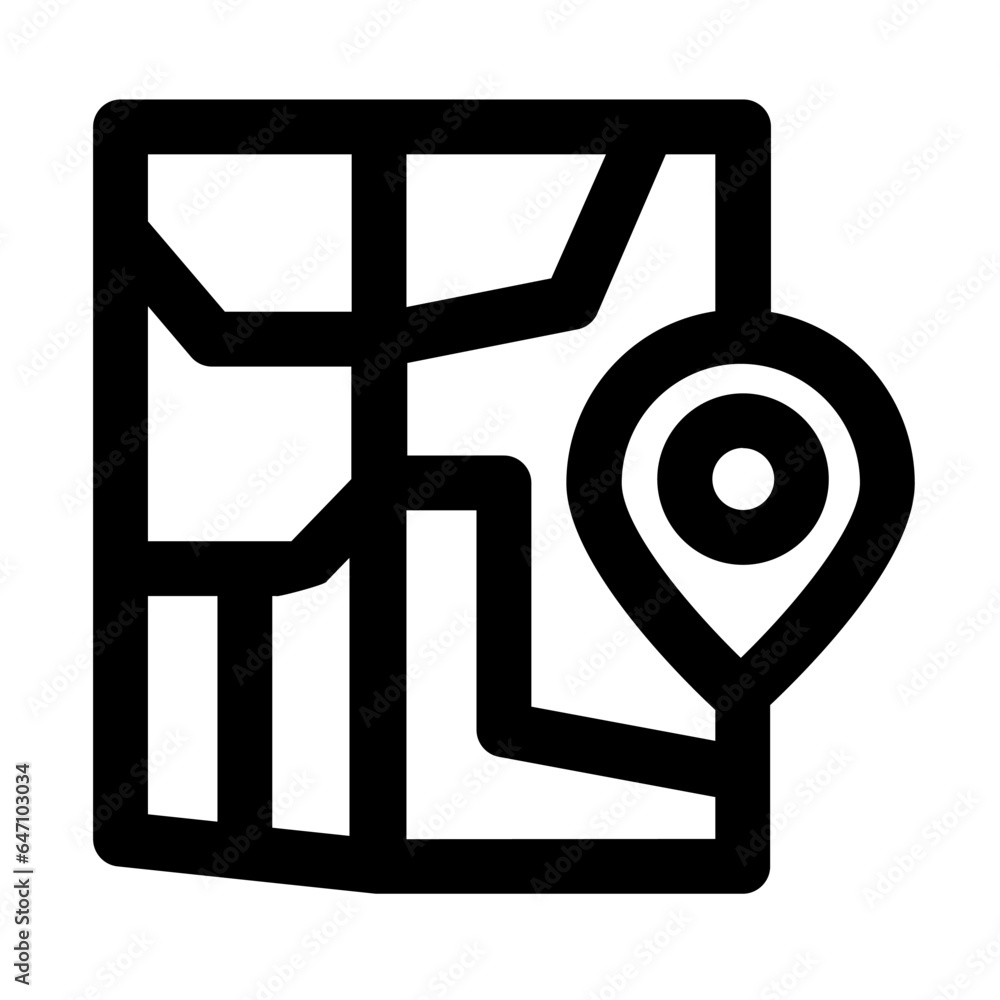 Navigation and schedule outline icon Navigation and schedule outline icon