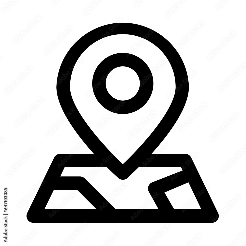 Navigation and schedule outline icon Navigation and schedule outline icon