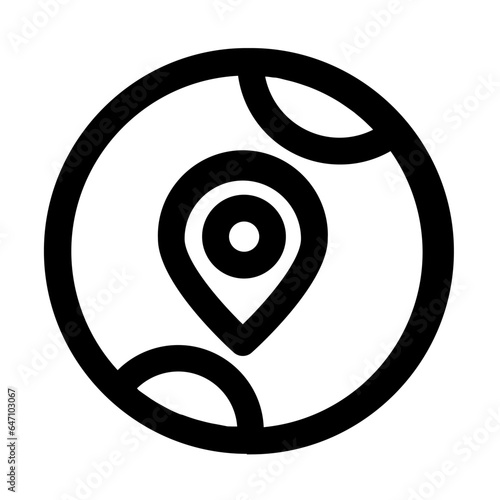 Navigation and schedule outline icon