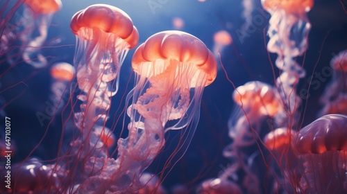 Jellyfish swarm, AI generated Image