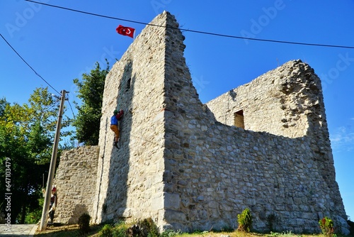 Genoise castle in Akaçakoca, Düzce, Turkey. photo