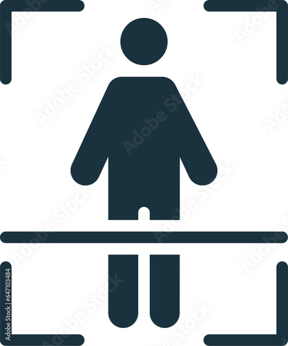 Human scanner icon. Monochrome simple sign from security collection. Human scanner icon for logo, templates, web design and infographics.