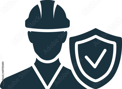 Workplace safety icon. Monochrome simple sign from security collection. Workplace safety icon for logo, templates, web design and infographics.