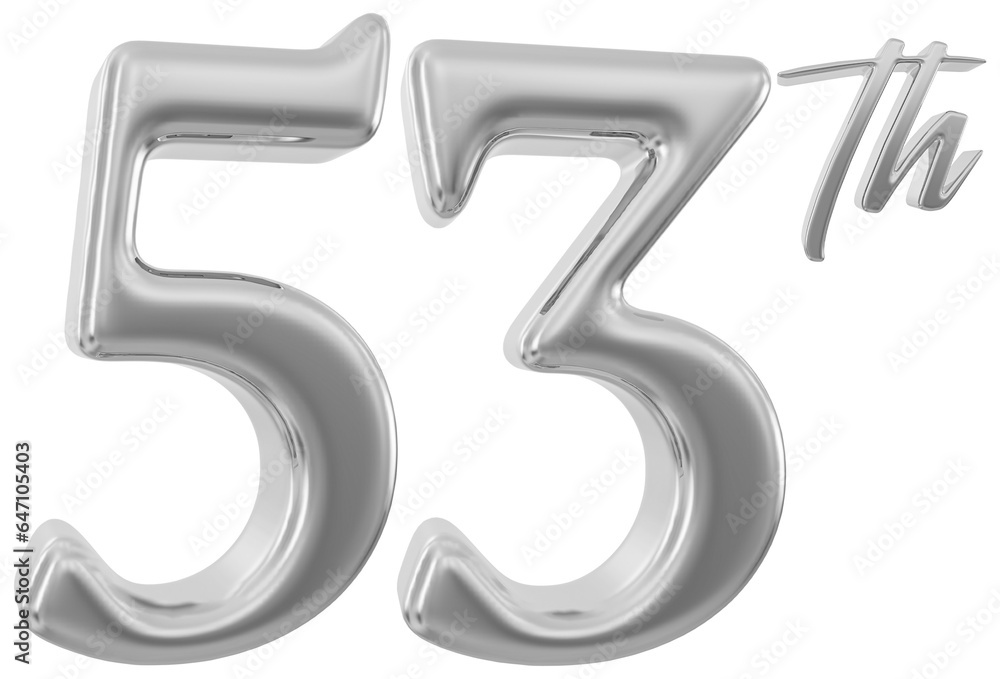53 rd anniversary - silver number anniversary