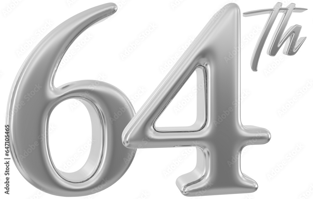 64 th anniversary - silver number anniversary 64 th anniversary - silver number anniversary