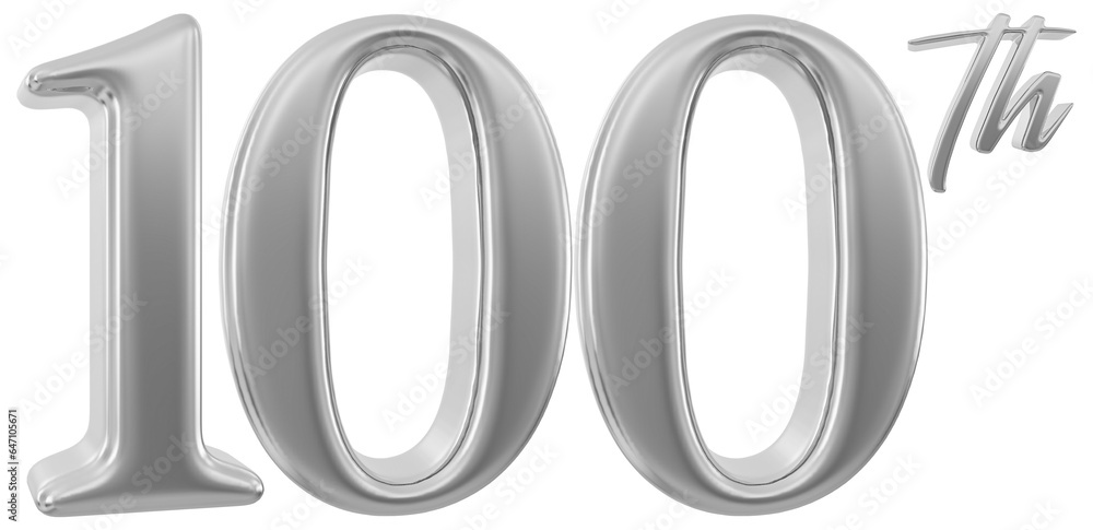 100 th anniversary - silver number anniversary