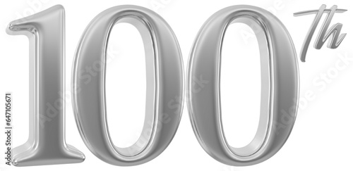 100 th anniversary - silver number anniversary