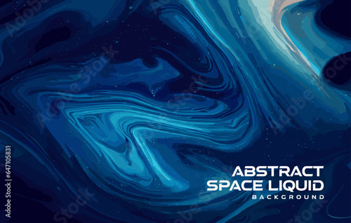 Abstract space liquid blue background