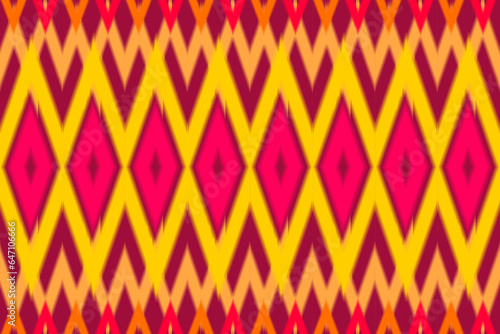 Ethnic abstract ikat art. Seamless pattern in tribal, folk embroidery, and Mexican style. 
Aztec brown geometric art ornament print.Design for carpet,clothing, wrapping,fabric,textile,Ikat
