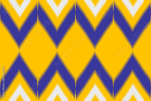 Ethnic abstract ikat art. Seamless pattern in tribal, folk embroidery, and Mexican style. 
Aztec brown geometric art ornament print.Design for carpet,clothing, wrapping,fabric,textile,Ikat
