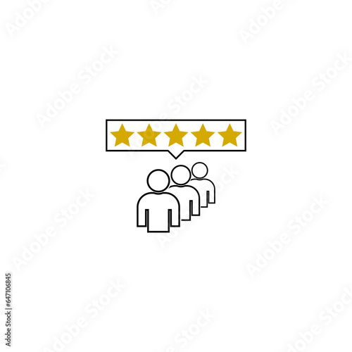 Customer review icon isolated on transparent background