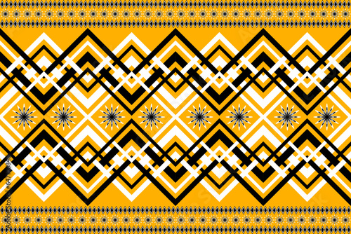 Ethnic abstract ikat art. Seamless pattern in tribal, folk embroidery, and Mexican style. 
Aztec brown geometric art ornament print.Design for carpet,clothing, wrapping,fabric,textile,Ikat
