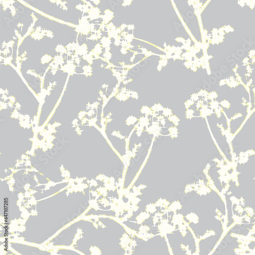 Artistic tropical hand drawing two colors floral seamless digital print pattern design Victorian Baroque Flowers and Leaves Vector  Isolated Background in Hawaiian style with big flowers
