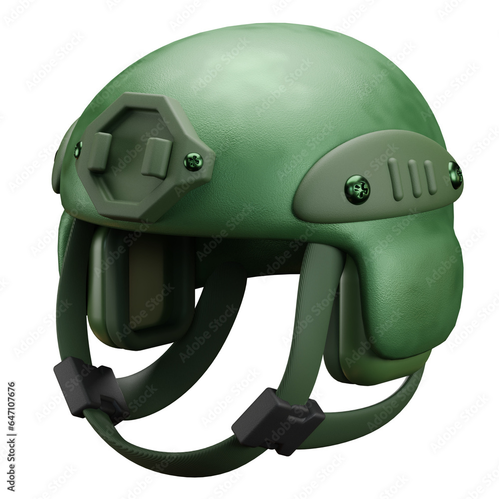 Fototapeta premium Army Helmet 3D Icon