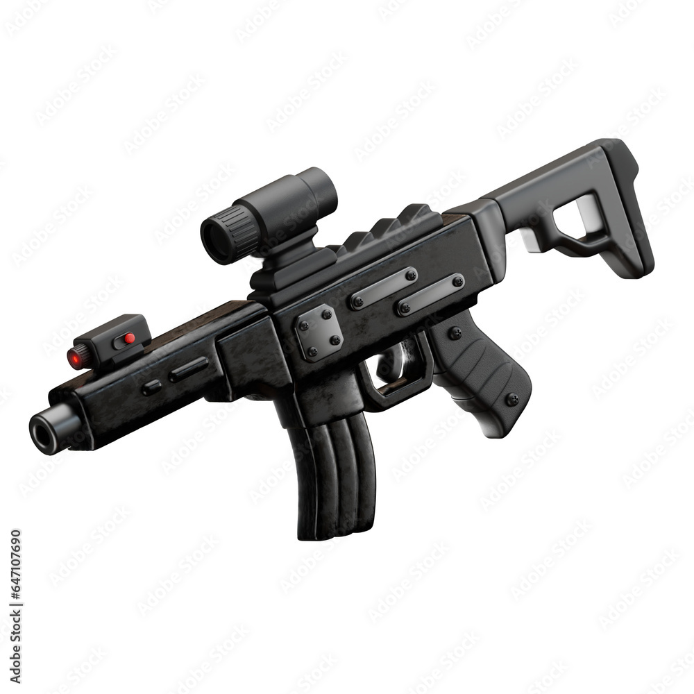 Assault Rifle 3D Icon
