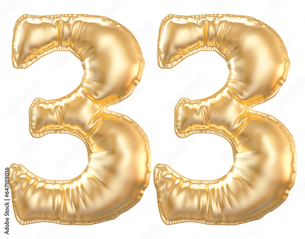 Golden Balloon Number 33 Golden Balloon Number 33