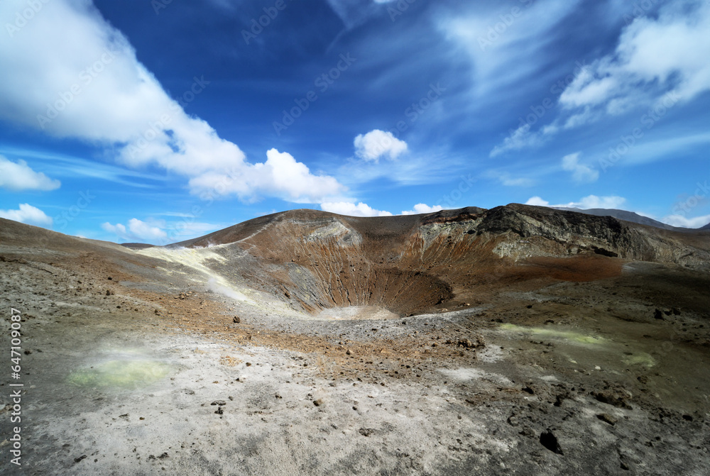 volcanic landscape of the Aeolian islands of Italy