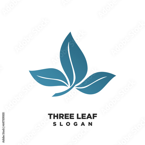 THREE LEAF ICON LOGO VECTOR TEMPLATE