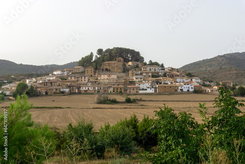 View of the Navarrese town of Eslava. Spain.