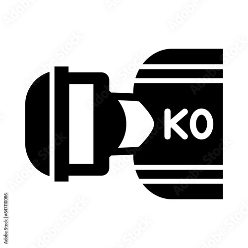 Knocked Out Glyph Icon Design