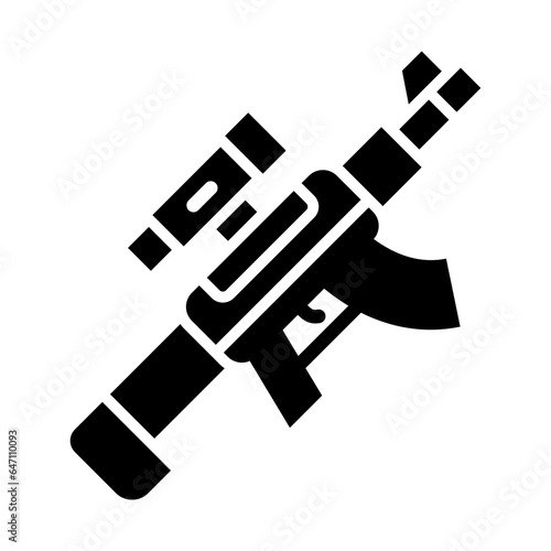 Light Machine Gun Glyph Icon Design