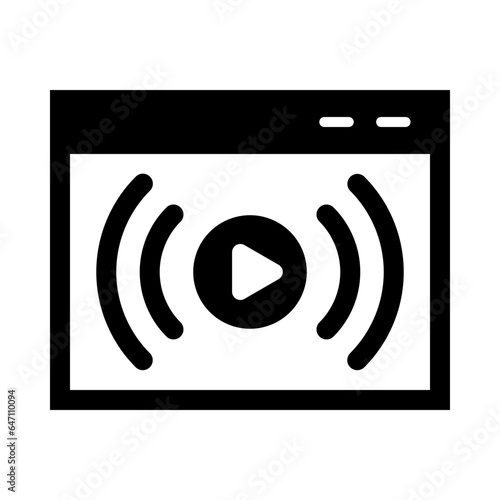 Livestream Glyph Icon Design