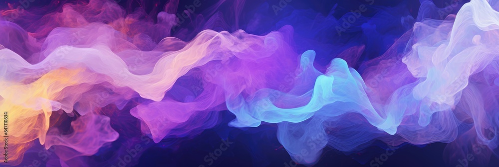 Purple Yellow Blue Space , Panoramic Background