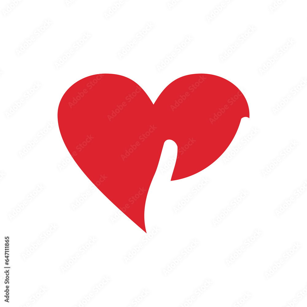 Heart Logo. Love, Medical, Romance, and Charity design vector template.