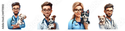 Veterinarian clipart collection, vector, icons isolated on transparent background