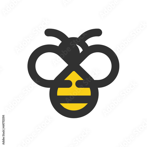 Bee Logo Template. Cute and Modern Design Style. Flat Logo. Vector Illustration