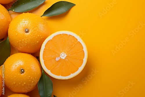 Orange fruit with a captivating orange background © abdulmoizjaangda