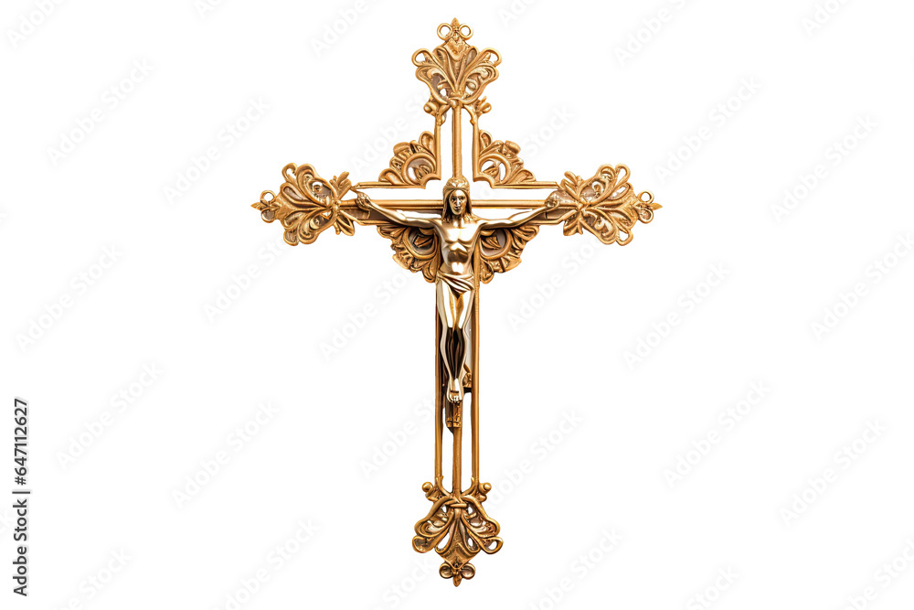 Golden Intricate Crucifix