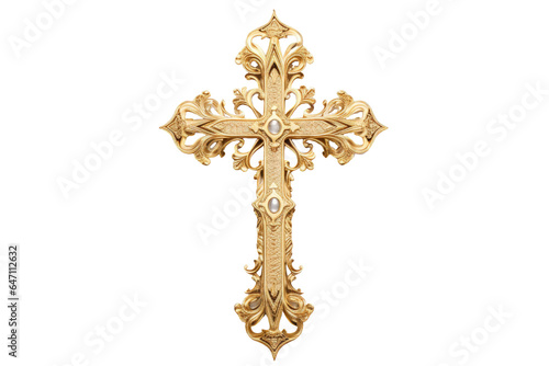 Golden Intricate Crucifix