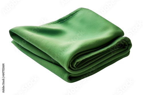 Neatly Folded Green Microfiber Cloth