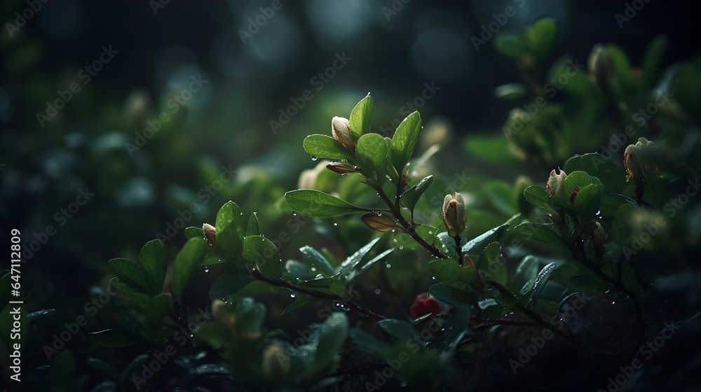 Obraz premium Macro Photography of Plants Cinematic. Created with Generative AI Technology