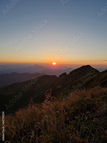 Sonnenuntergang am Geißstein in Stuhlfelden im Pinzgau