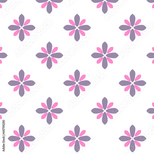 seamless pattern with pink flowers © Arnon