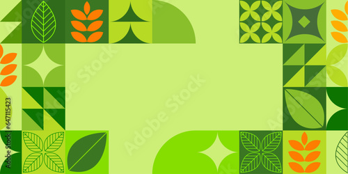 Geometric Eco Background. Suitable for poster, cover, ads, social banner, or flyer.
