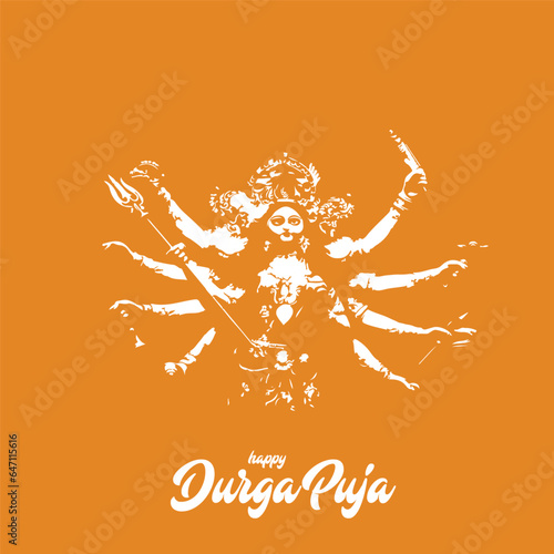 durga puja wish card and post design