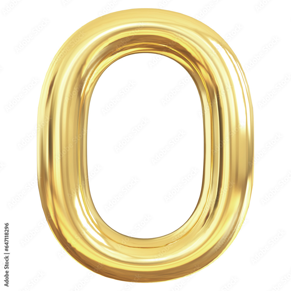 Gold Letter O Bubble - 3d Aphabet Font Gold Letter O Bubble - 3d Aphabet Font