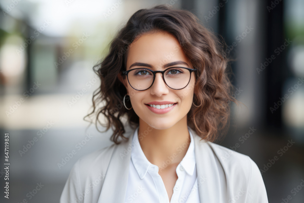 Young businesswoman with glasses Young businesswoman with glasses