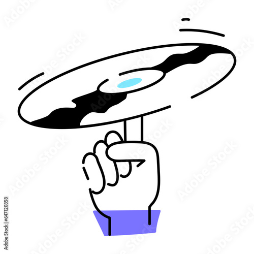 Latest music disc doodle icon 