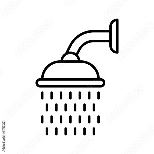 Shower outline icon. Shower Heads on white background.