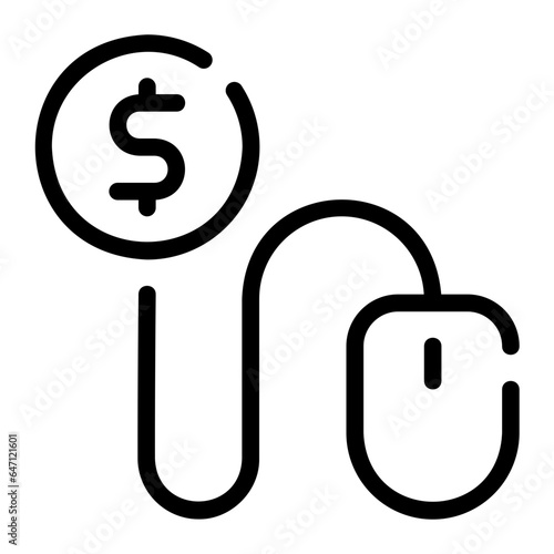 pay per click line icon