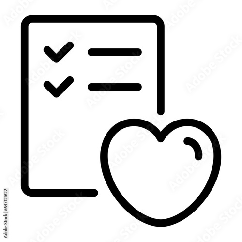 wishlist line icon