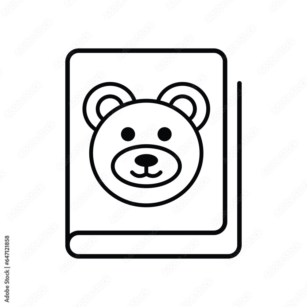 children book icon book for baby sign children book icon book for baby sign