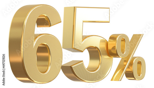 65 Percent off - 3d Gold Number Discount