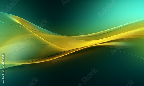 abstract background with green waves