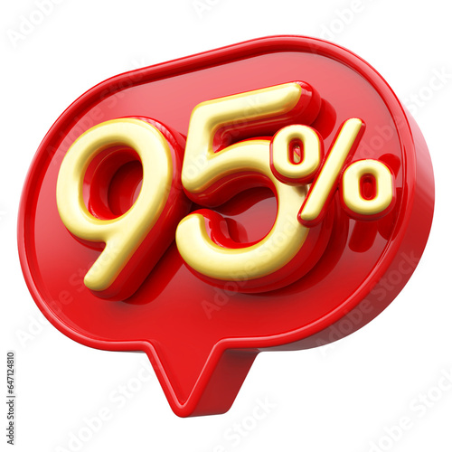 95 percent discount - 3d gold number