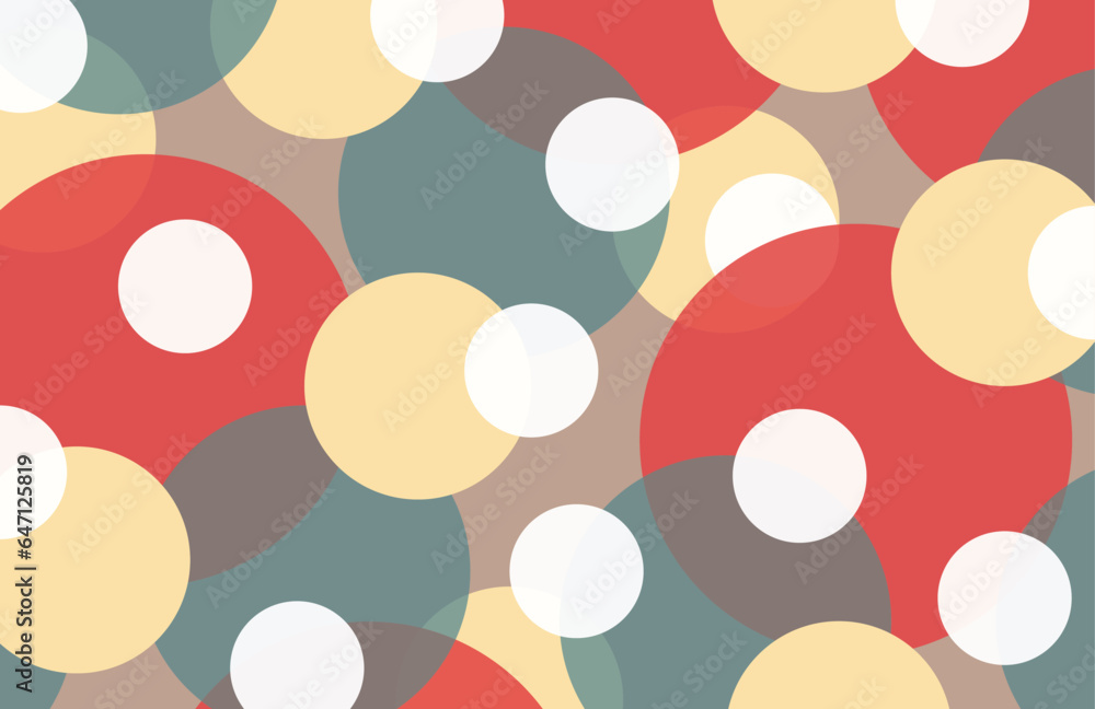 Circle shape and form. Overlap circle vector pattern. Polka dots pattern. Abstract vector. Simplicity.Gift wrap. Postcard.Graphic design. Fabric. Bubble. Decorative. Red,Blue,Yellow,White colours. Circle shape and form. Overlap circle vector pattern. Polka dots pattern. Abstract vector. Simplicity.Gift wrap. Postcard.Graphic design. Fabric. Bubble. Decorative. Red,Blue,Yellow,White colours.